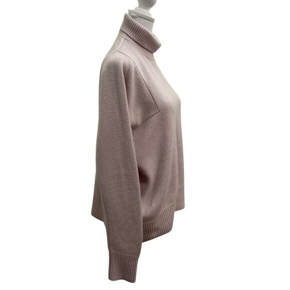 Athleta Wool Cashmere Blend Turtleneck Sweater Slouchy Oversized Pink size Small - Picture 6 of 9